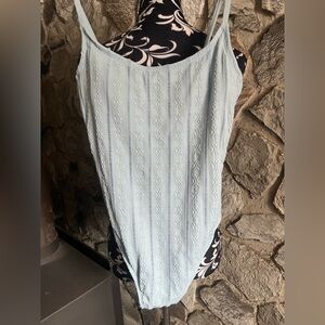 NWT Shade & Shore Baby Blue One Piece Swimsuit M